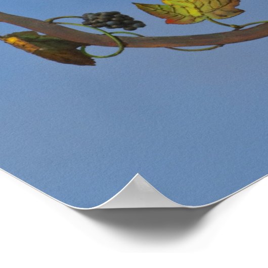 Ein schmiedeeisernes Schild, das das Thema illustr Poster (Ecke)