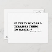 Ein schmutziger Geist ist eine schreckliche Sache, Postkarte (Vorne/Hinten)