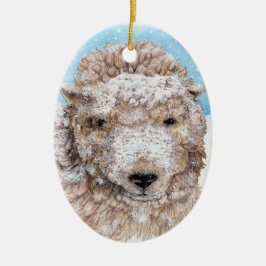 Ein Schnee im Schnee Keramik Ornament