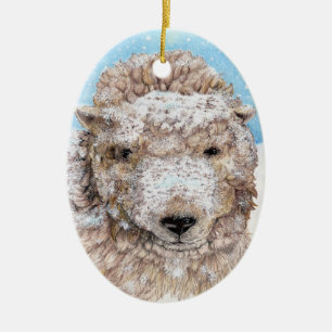 Ein Schnee im Schnee Keramik Ornament