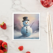 Ein schneebedeckter Tag im Neapel Serviette (Beispiel)