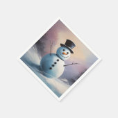 Ein schneebedeckter Tag im Neapel Serviette (Ecke)