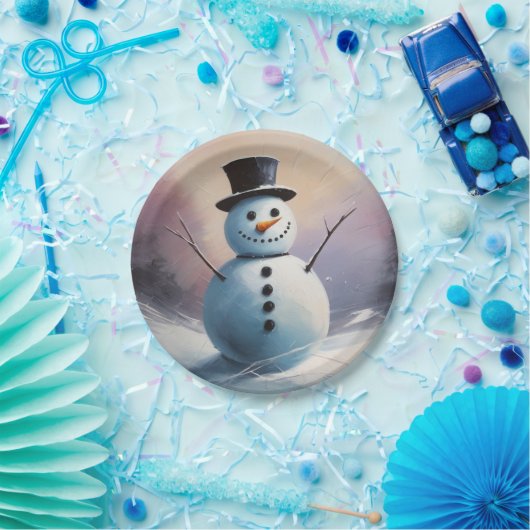 Ein schneebedeckter Tag Pappteller (Party)