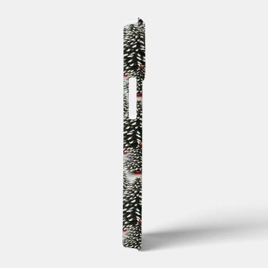 Ein schneebedeckter Wald mit Weihnachtsbäumen Case-Mate iPhone Hülle (Rückseite / Rechts)