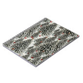 Ein schneebedeckter Wald mit Weihnachtsbäumen Notizblock (Linke Seite)