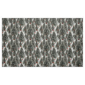 Ein schneebedeckter Wald mit Weihnachtsbäumen Stoff (Fat Quarter (45,7 x 55,9 cm))