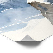 Ein Schneeleopard auf schneebedecktem Gipfel Poster (Ecke)