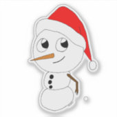 ein Schneemann Aufkleber (Vorderseite)