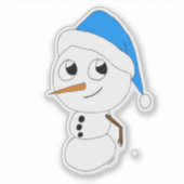 ein Schneemann Aufkleber (Vorderseite)