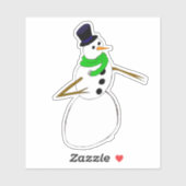 ein Schneemann Aufkleber (Blatt)