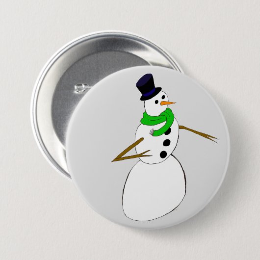 ein Schneemann Button (Vorne & Hinten)