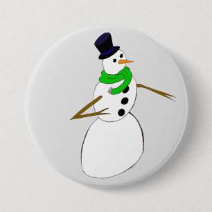 ein Schneemann Button