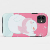 Ein Schneemann, der für eine fallende Schneeflocke Case-Mate iPhone Hülle (Rückseite (Horizontal))