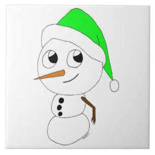 ein Schneemann Fliese