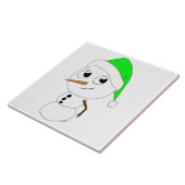 ein Schneemann Fliese (Seite)
