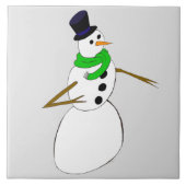 ein Schneemann Fliese (Vorderseite)