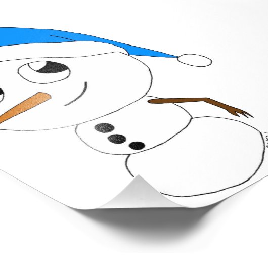 ein Schneemann Fotodruck (Ecke)