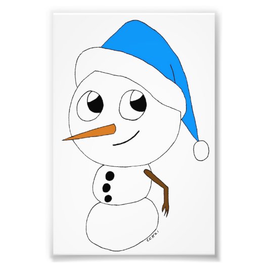 ein Schneemann Fotodruck (Vorne)