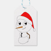 ein Schneemann Geschenkanhänger (Rückseite)