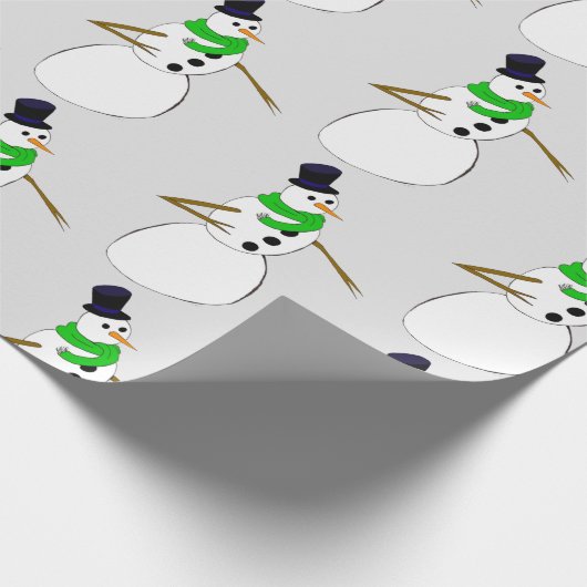 ein Schneemann Geschenkpapier (Ecke)