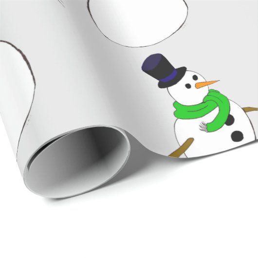 ein Schneemann Geschenkpapier (Rolleneckpunkt)