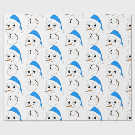ein Schneemann Geschenkpapier (Flach)