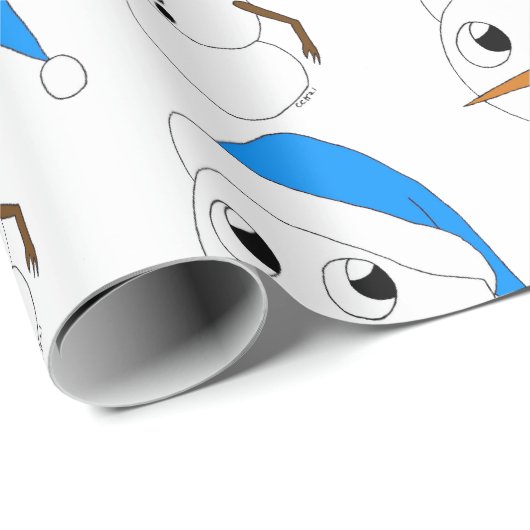 ein Schneemann Geschenkpapier (Rolleneckpunkt)