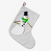 ein Schneemann Großer Weihnachtsstrumpf (Vorderansicht (hängend))