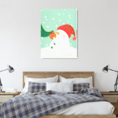 Ein Schneemann hängt ein Ornament an einem Baum Leinwanddruck (Insitu (Schlafzimmer))