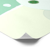 Ein Schneemann hängt ein Ornament an einem Baum Poster (Ecke)