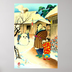 Ein Schneemann Hiyoshi Mamoru 1950 Poster