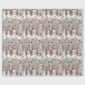 Ein Schneemann im Schneewald Geschenkpapier (Flach)