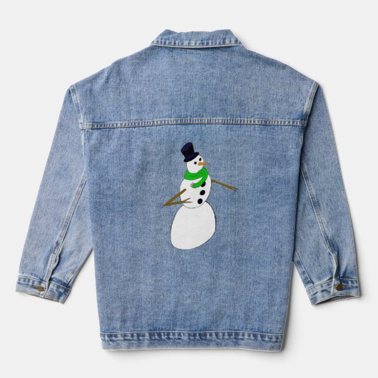 ein Schneemann Jeansjacke (Rückseite)