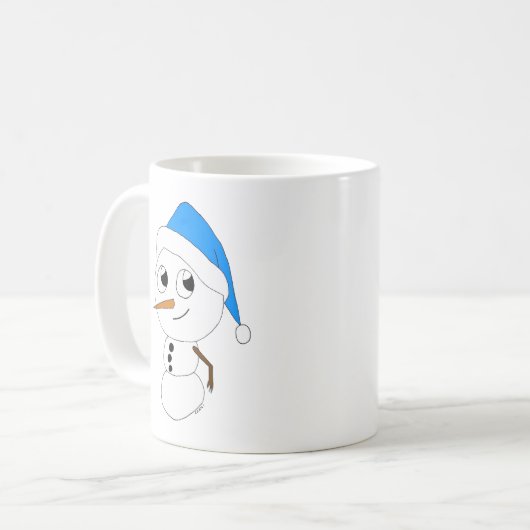 ein Schneemann Kaffeetasse (Vorderseite Links)