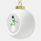 ein Schneemann Keramik Kugel-Ornament (Rechts)