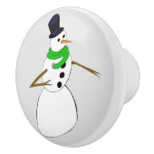 ein Schneemann Keramikknauf (Rechts)