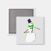 ein Schneemann Magnet (Vorderseite/Rückseite)