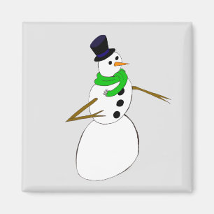 ein Schneemann Magnet