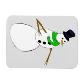 ein Schneemann Magnet (Horizontal)