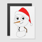 ein Schneemann Magnetkarte (Vorne/Hinten)