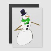 ein Schneemann Magnetkarte (Vorne/Hinten)