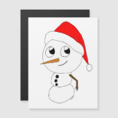 ein Schneemann Magnetkarte (Vorne/Hinten)