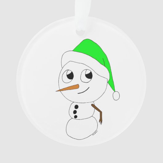 ein Schneemann Ornament (Vorderseite)