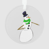ein Schneemann Ornament (Rückseite)