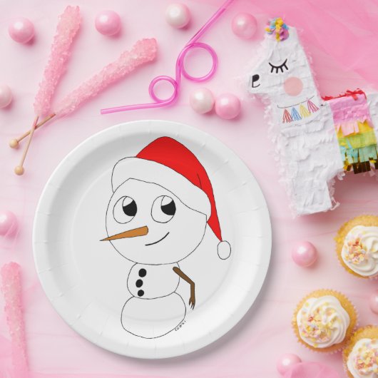 ein Schneemann Pappteller (Party)