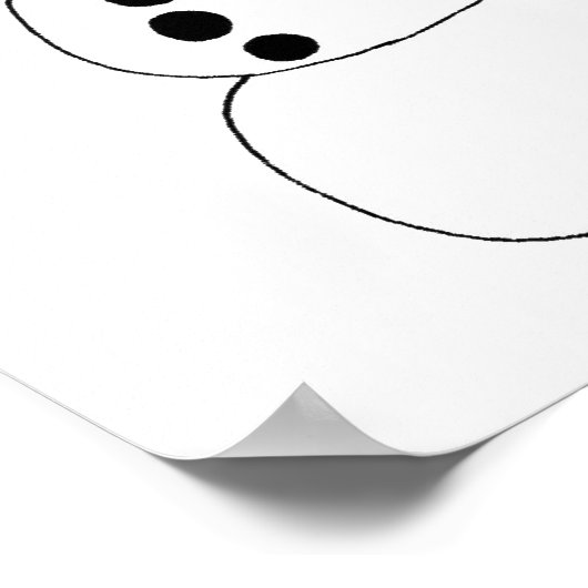 ein Schneemann Poster (Ecke)