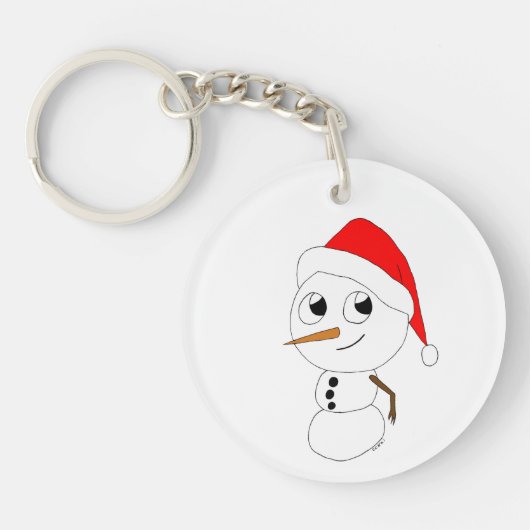 ein Schneemann Schlüsselanhänger (Vorderseite)
