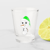 ein Schneemann Schnapsglas (Vorderseite)