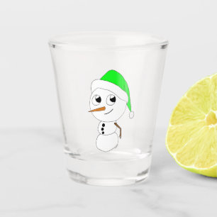 ein Schneemann Schnapsglas