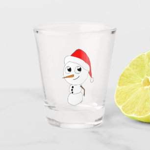 ein Schneemann Schnapsglas